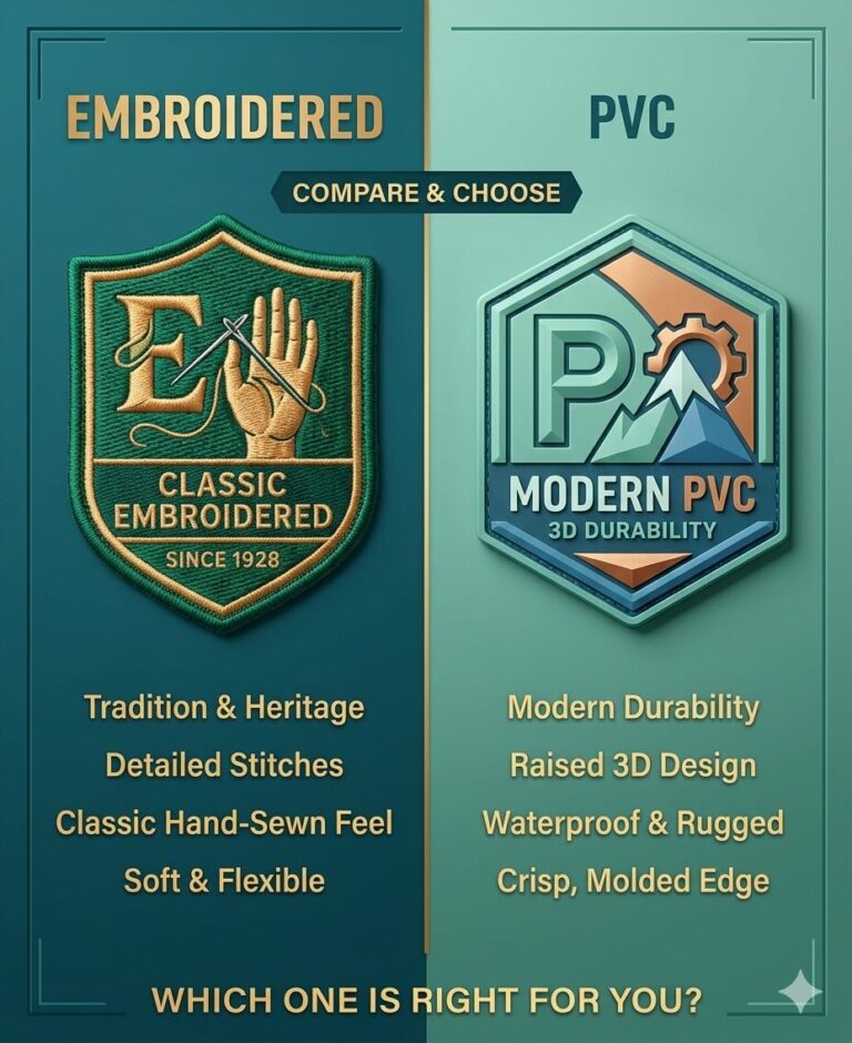 Embroidered vs PVC Patches: Which One Is Right for You?